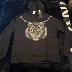Black Heads or Tails Tiger Hoodie